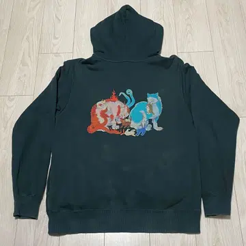 graniph 이시쿠로 아야코 네코마타 부자도 후드티 L 사이즈