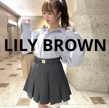 LILY BROWN 릴리 브라운 플리츠 미니 스커트 숏 팬츠 그레이