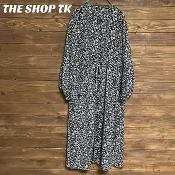 [더 샵 티케이] 꽃무늬 긴팔 셔츠 원피스 넉넉한 M