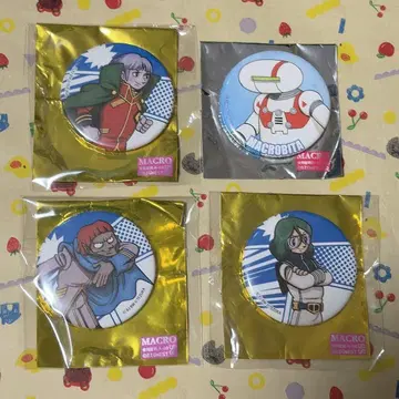 초시공 요새 마크로스전 캔뱃지 4개 세트