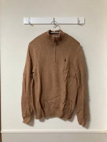 랄프 로렌 하프 지퍼 니트 브라운