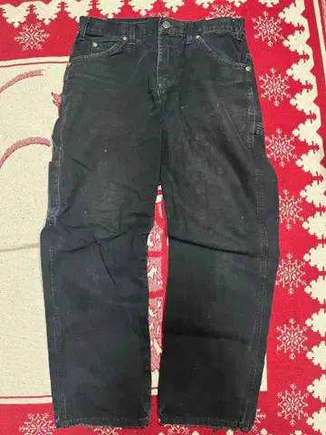 dickies 페인터 팬츠 블랙 페이드 덕지