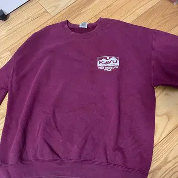 KAVU 버건디 스웨트 셔츠 X-LARGE