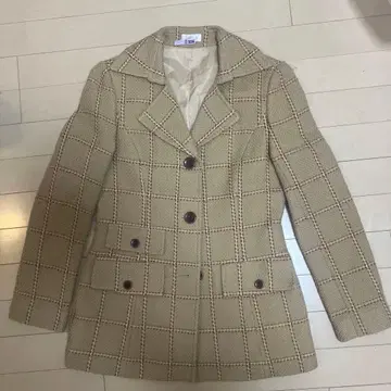 Epoch 체크 무늬 테일러드 자켓과 스커트 세트