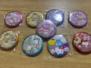 산리오 캐릭터즈 키라키라 BIG 캔 배지 9개 세트