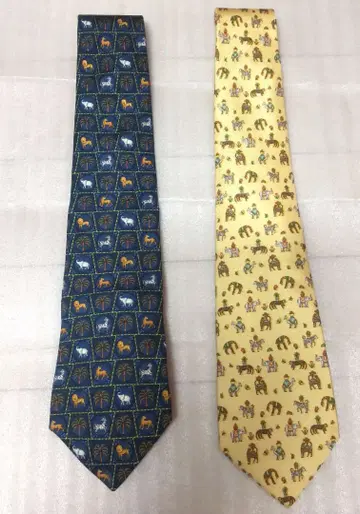 동물 패턴 넥타이 세트