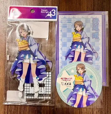 와타나베 요 아크릴 스탠드 코스터 엽서 대흑탕 러브 라이브