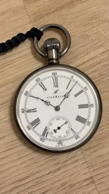 AEROWATCH 은견고 회중시계 수동 와인딩 스켈레톤