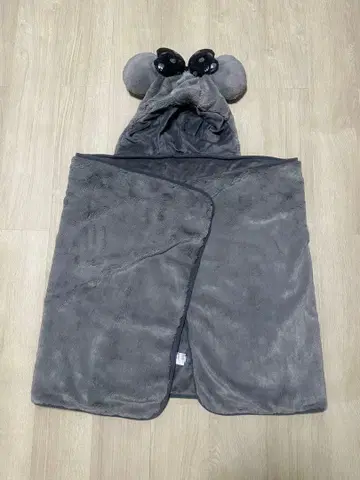 디즈니 리조트 후드 부착 담요 그레이 미니