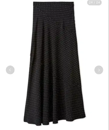 도트 프린트 스파이럴 내로우 스커트