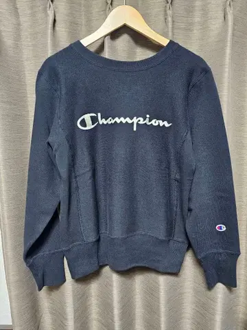 Champion 스웻셔츠 리버스 위브 파랑 택 자수 로고