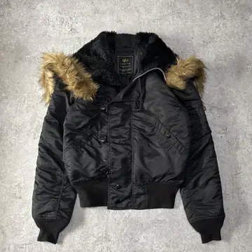 레어 사이즈 ALPHA 알파 N-2B 플라이트 자켓 XS 블랙 짧은 기장