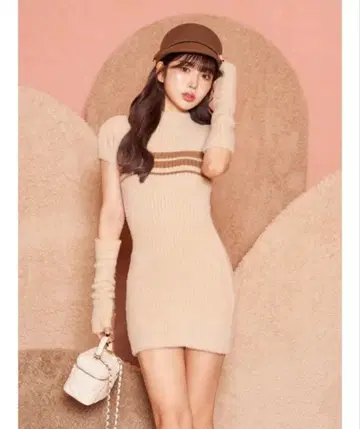 새상품 Darich 다리치 암커버 페더 니트 원피스