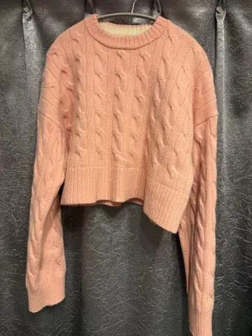 Mila Owen 케이블 니트 풀오버 핑크