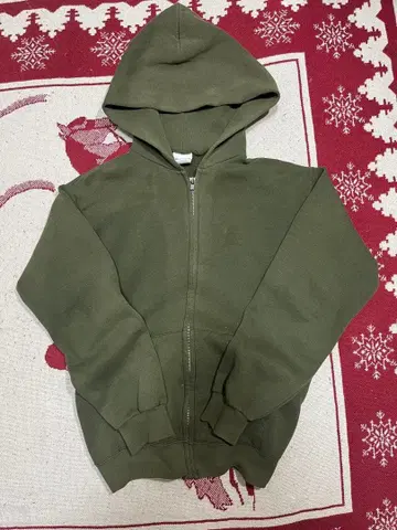 집업 후드티 올리브 그린 USA제 페이드