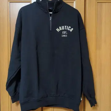 가격 인하 NAUTICA 하프 지퍼 맨투맨 L 네이비
