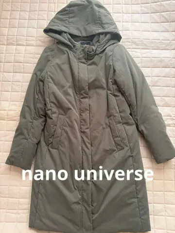 새상품급 nano universe 나노 유니버스 후드 부착 롱 코트