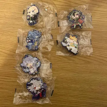 아크릴 키링과 꽃 모양 스트랩 세트