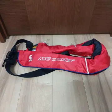 블루스톰 MC works 목걸이식 구명 조끼 빨간색
