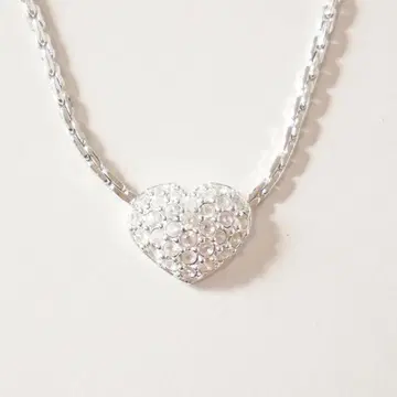 스와로브스키 하트 파베 목걸이