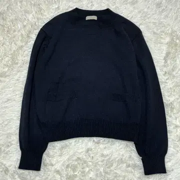 마가렛호웰 크루넥 니트 블랙 포켓 캐시미어 혼방 사이즈 2