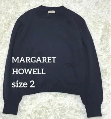 마가렛호웰 크루넥 니트 블랙 포켓 캐시미어 혼방 사이즈 2