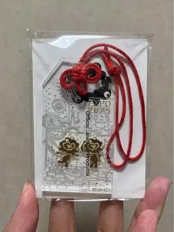 만박 2025 한정 판매 미야쿠미야쿠 투명 부적 골드 컬러 금박 빨간색