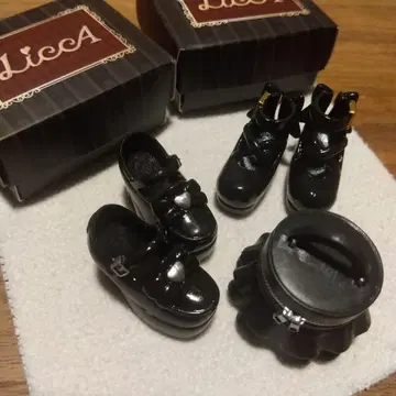 리카짱 신발 컬렉션과 백 블랙 세트
