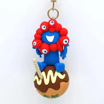 오사카 간사이 만박 미야쿠미야쿠 입체 마스코트 타코야키 키링