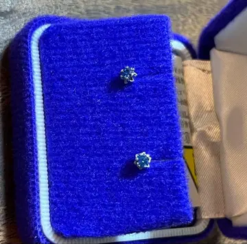 파란 귀걸이 (양쪽 귀용)