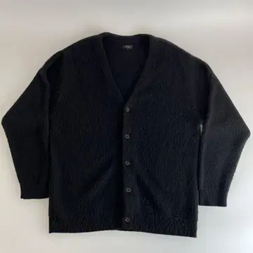 BEAMS 가디건 모헤어 혼방 블랙 L 사이즈 루즈핏 실루엣