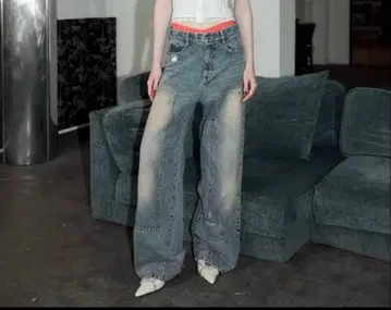 aclent 더블니 데님