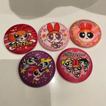 가격 인하 중! 미사용 파워퍼프걸 자수 캔뱃지 6개 세트 묶음 판매