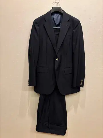 SUIT SELECT 비즈니스 정장 A7 은색 버튼 네이비