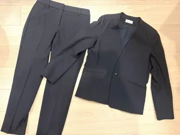 PLST 브러쉬드 백 스틱 팬츠 & 자켓 (네이비)