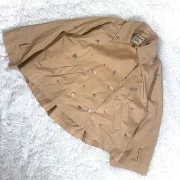 세미 꾸뛰르 [ L 상당 ] 비쥬 장식 코튼 자켓 베이지 이탈리아제