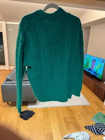 tomorrowland 램스울 케이블 크루넥 니트