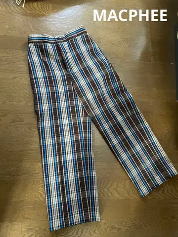 맥피 TOMORROW LAND 체크 무늬 허리밴딩 팬츠