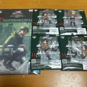 제일복권 진격의 거인 짐승의 거인 아크릴 스탠드 리바이 외 4종