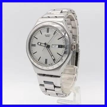 627 무료배송 [배터리 교환 완료] Swatch 아날로그 손목시계 실버