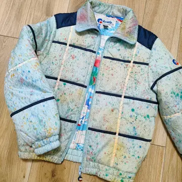 리메이크*페인트 패딩 자켓