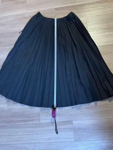 블랙 플리츠 스커트 45R