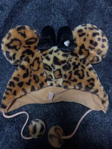 레오파드 무늬 모자 팬 캡