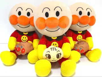 [ 미사용 새상품 ] 호빵맨 봉제 인형 3체 세트!