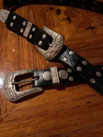 당시물 80'S 존슨즈 라로카 벨트 더블 버클