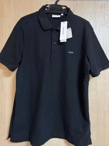 Calvin Klein 피케 셔츠 블랙