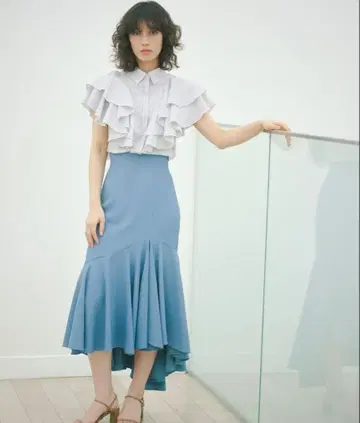 SNIDEL 롱 스커트 블루 스커트 파랑