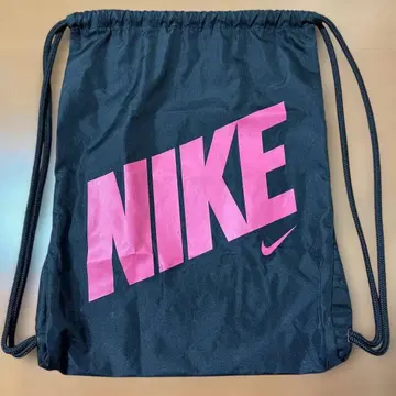 NIKE 냅색 드로우 스트링 백 블랙/핑크 헤이세이 y2k