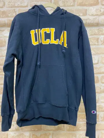 UCLA Champion 후드 부착 맨투맨 네이비