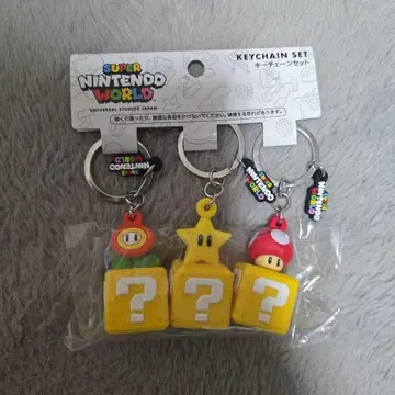 하자품으로 가격 인하 SUPER NINTENDO WORLD 키링 세트